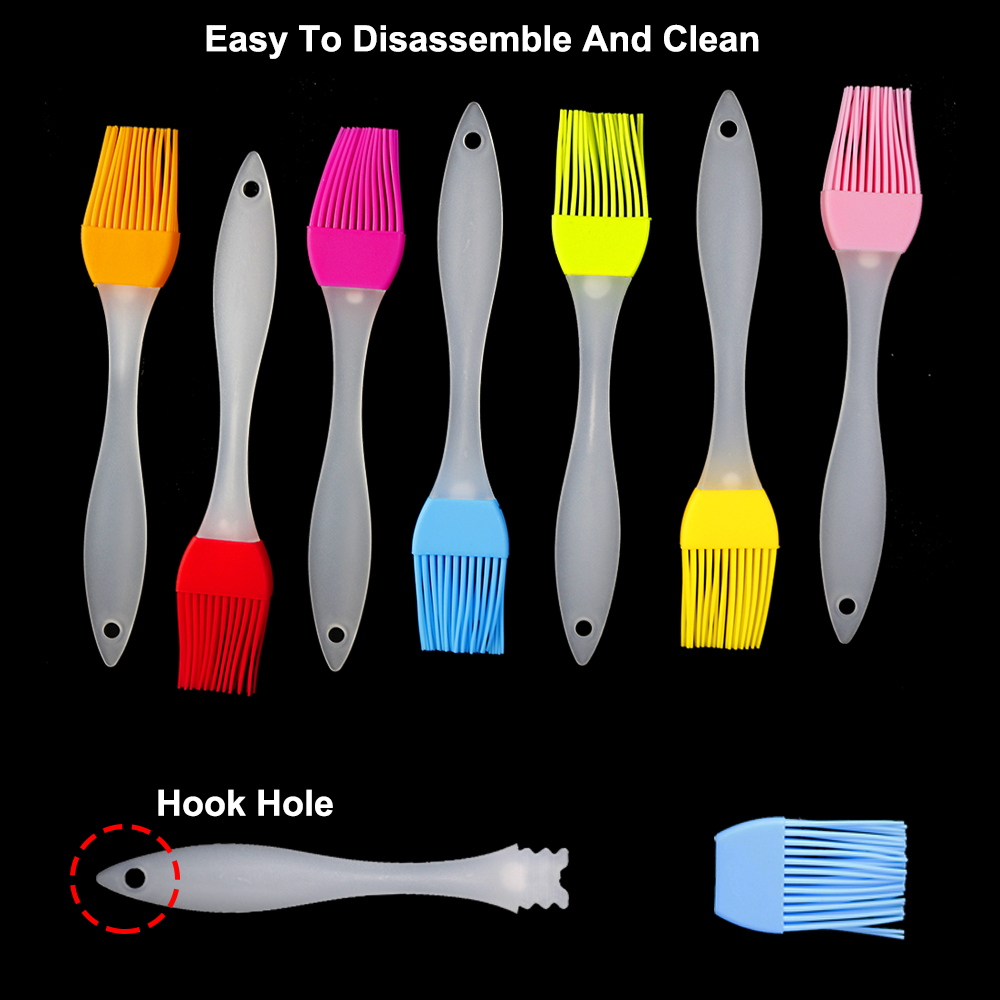 1Pcs 7 Colour Food Silicone Br - Pastry Brush Silicone avaliação e preço