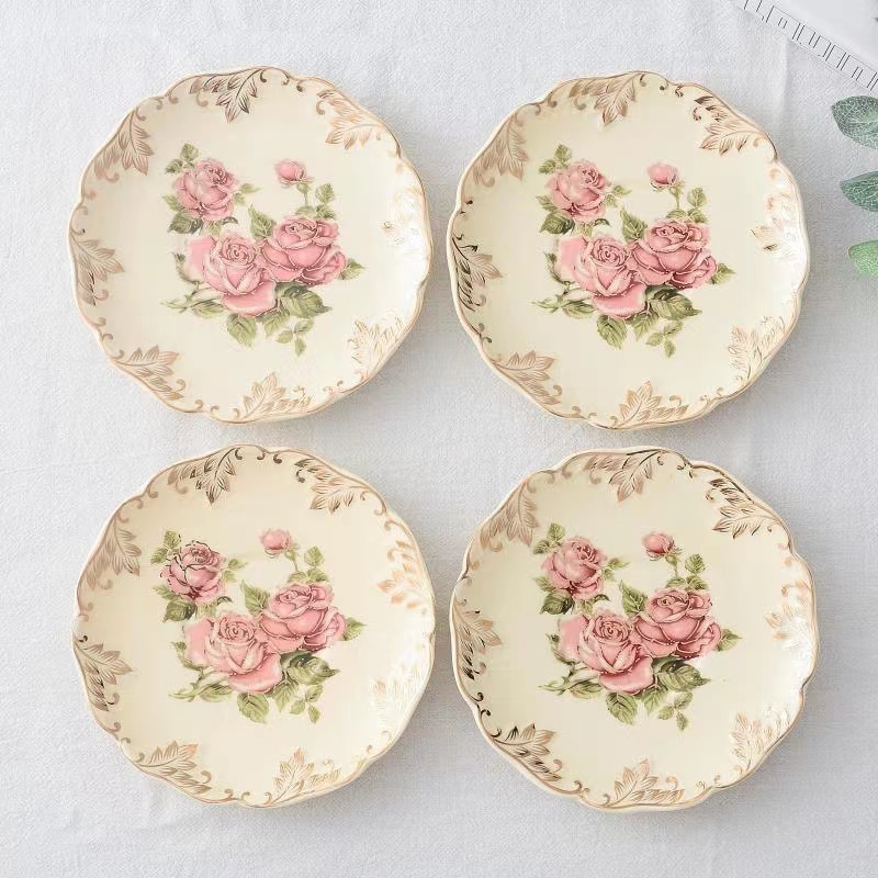Rose Flower Hand Painted Coffe - Cake Board Round avaliação e preço