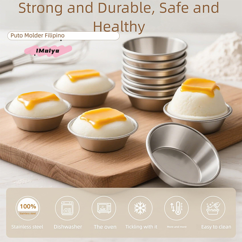 10Pcs Aluminum Alloy Puto Cake - Kitchen Oven Baking Pans avaliação e preço