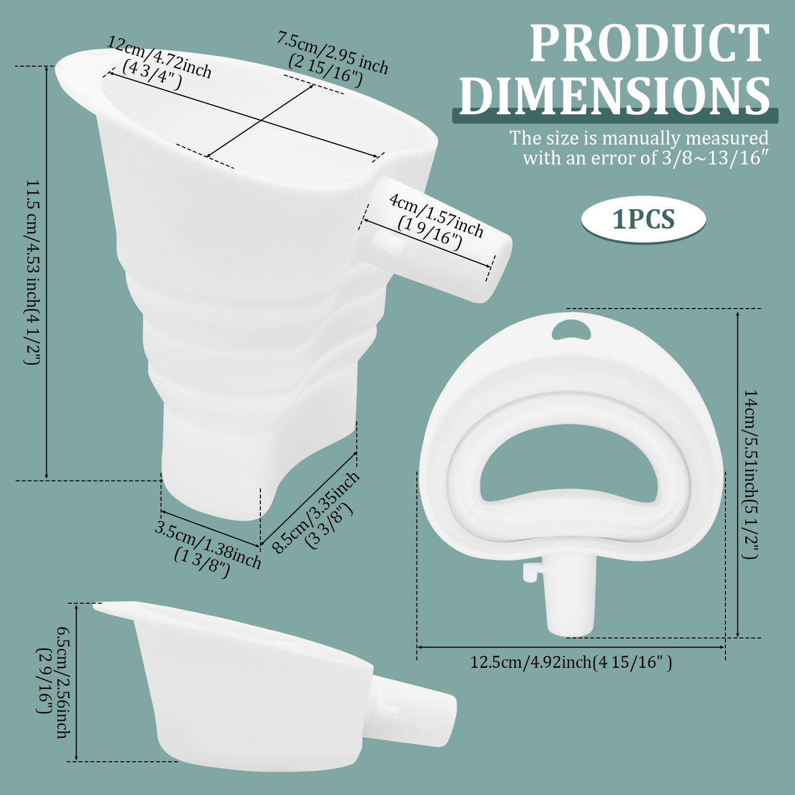 Silicone Flour Funnel for Kitc - Kitchen Baking Mess avaliação e preço
