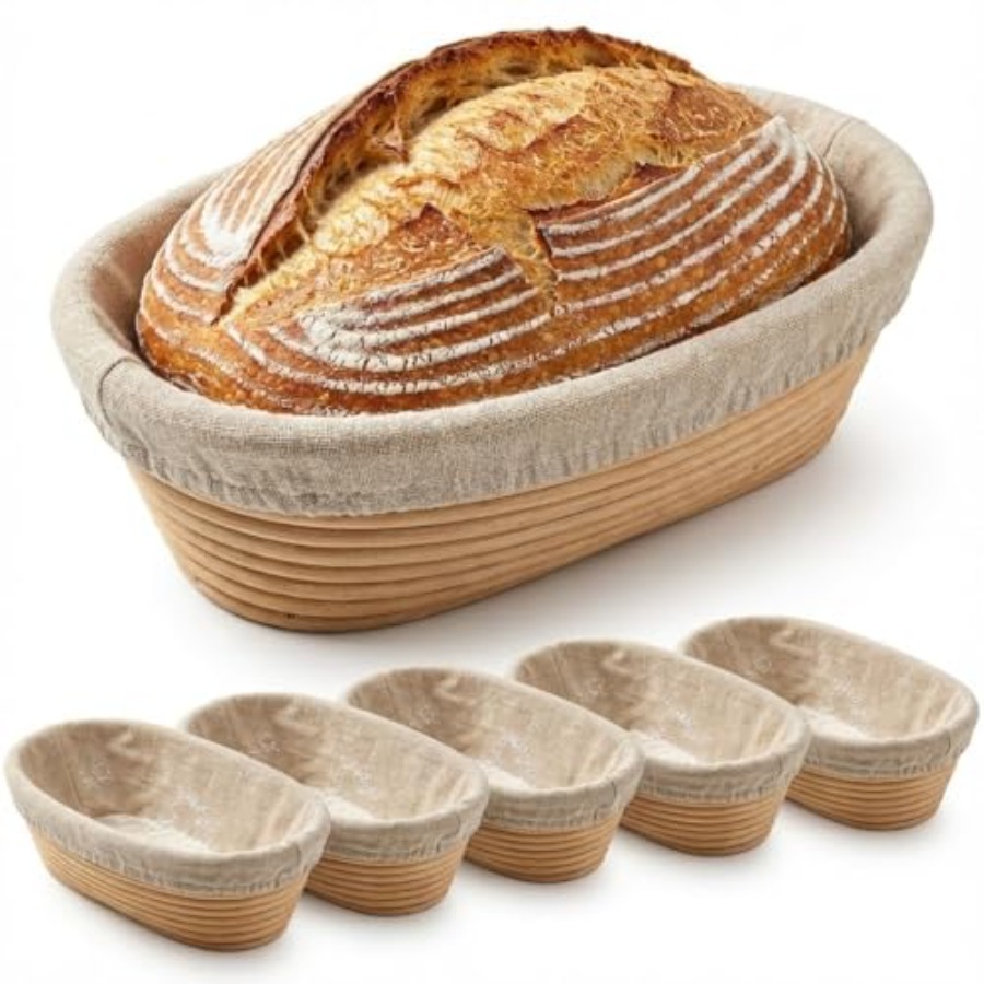 6 Pack Oval Banneton Proofing  - Proofing Basket Banneton avaliação e preço