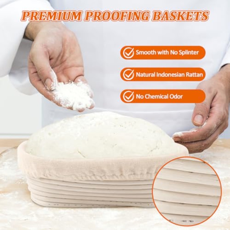 6 Pack Oval Banneton Proofing  - Proofing Basket Banneton avaliação e preço