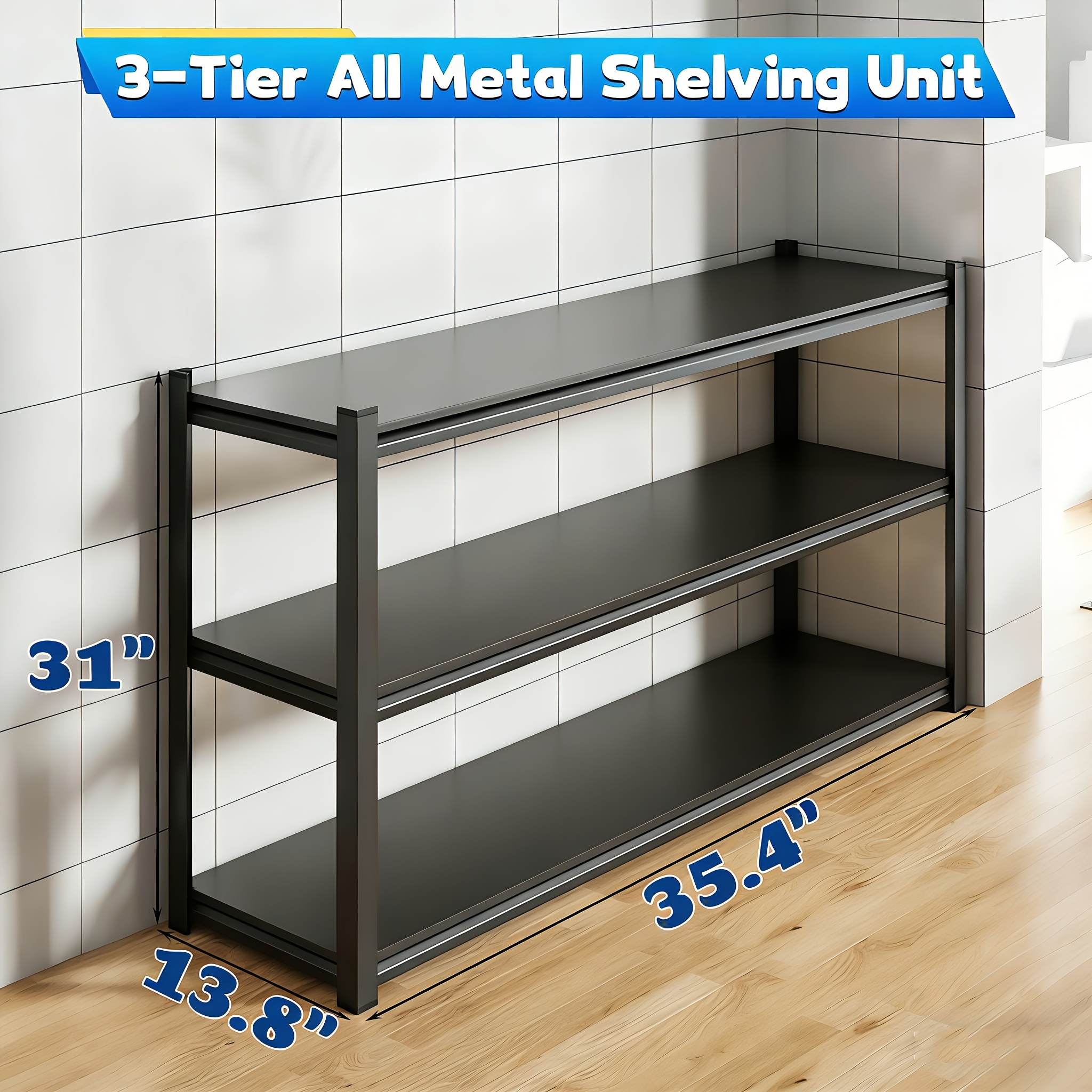 3-Tier Storage Shelving Unit,  - Kitchen Baking Cabinet avaliação e preço