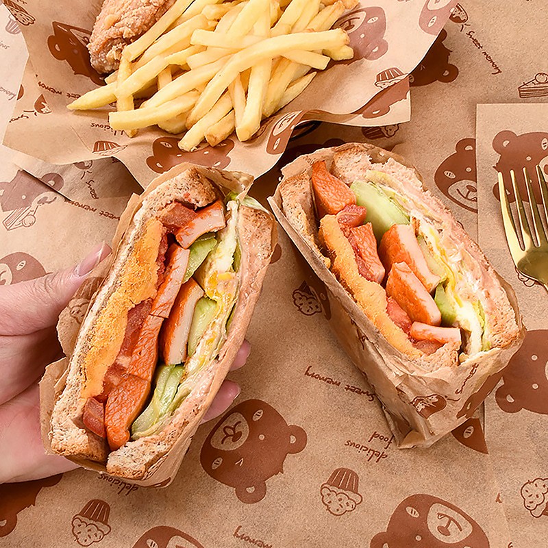 50pcs Sandwich Packaging Paper - Kitchen Roll Baking avaliação e preço