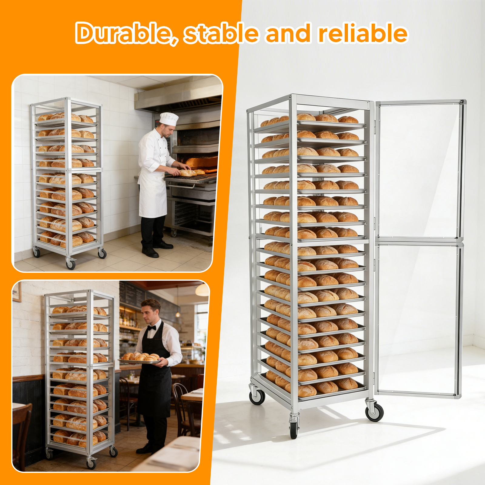 18 Tiers Baking Tray Rack with - Kitchen Baking Trolley avaliação e preço