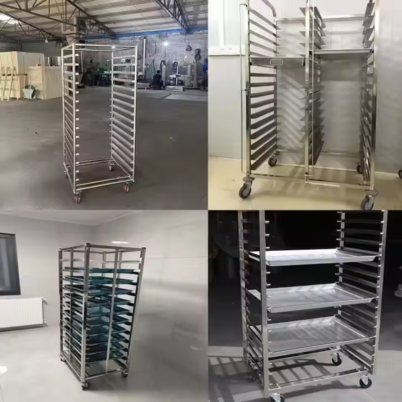6 10 15 16 Tiers Stainless Ste - Kitchen Baking Trolley avaliação e preço