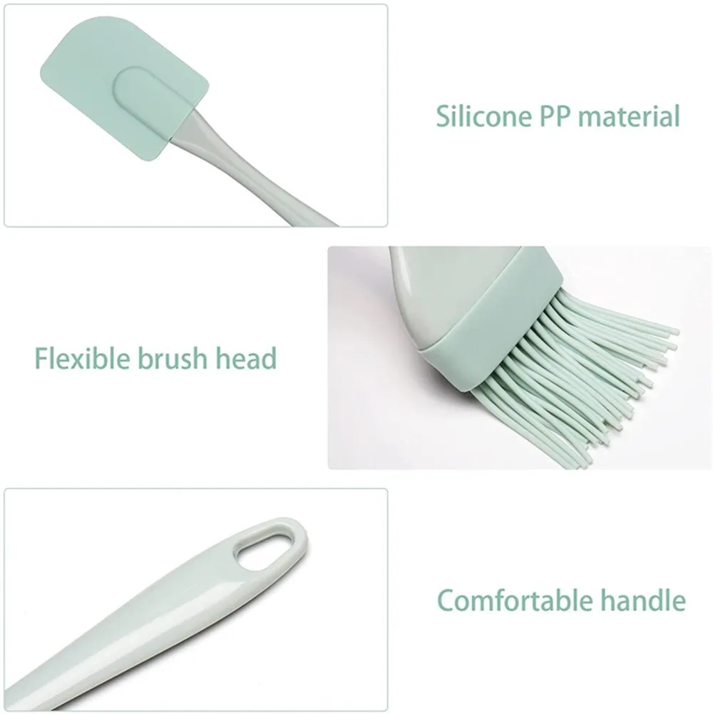 3Pcs Cream Scraper DIY Bread C - Pastry Brush Silicone avaliação e preço