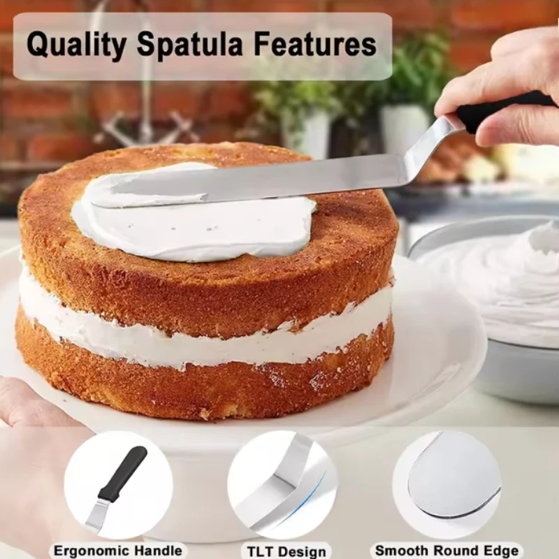Icing Spatula Angled Stainless - Offset Spatula Set avaliação e preço