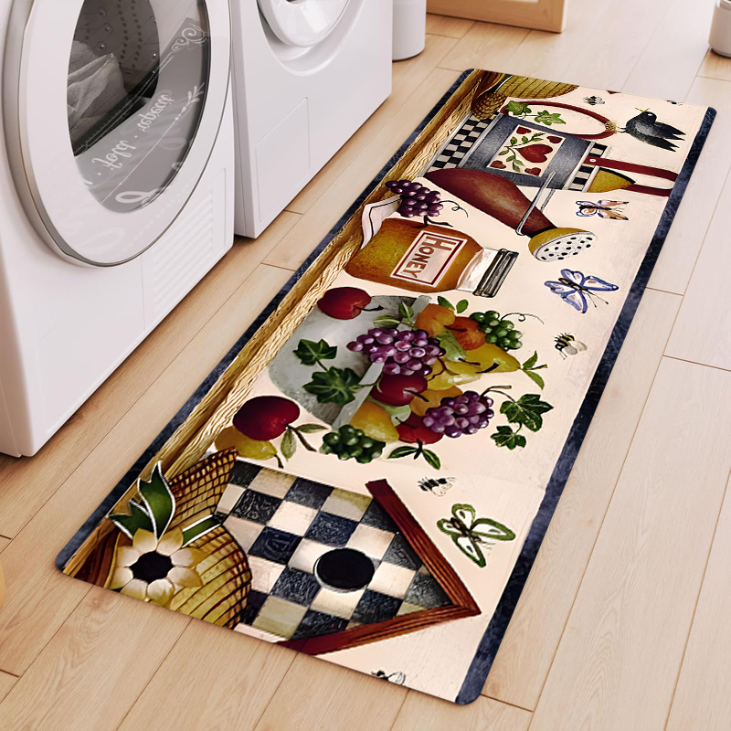 Red Check Border Cartoon Bakin - Kitchen Living Baking Mats avaliação e preço