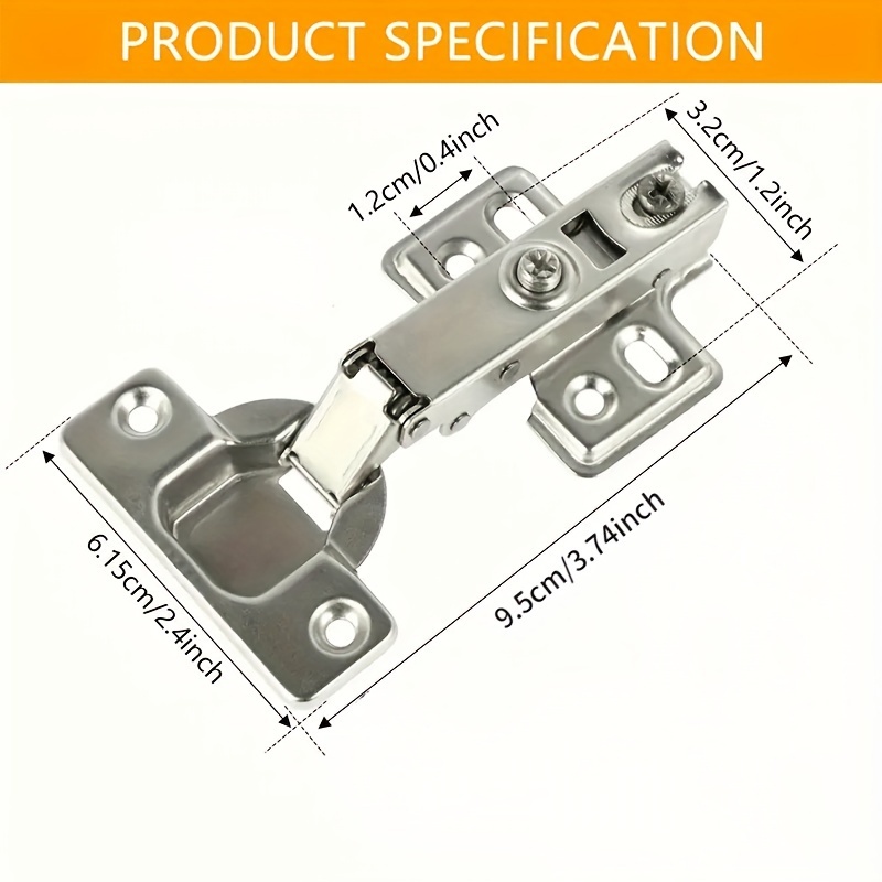 1/10Pcs Hinges Stainless Steel - Kitchen Baking Cabinet avaliação e preço