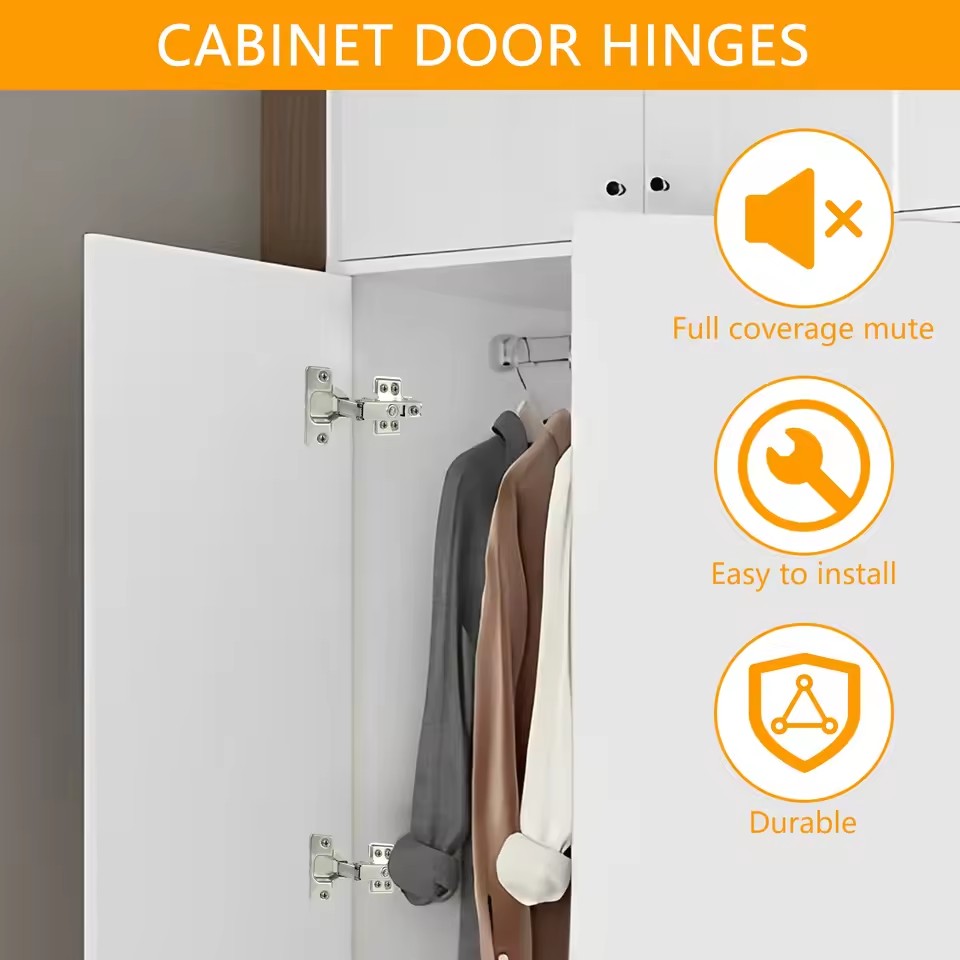 1/10Pcs Hinges Stainless Steel - Kitchen Baking Cabinet avaliação e preço