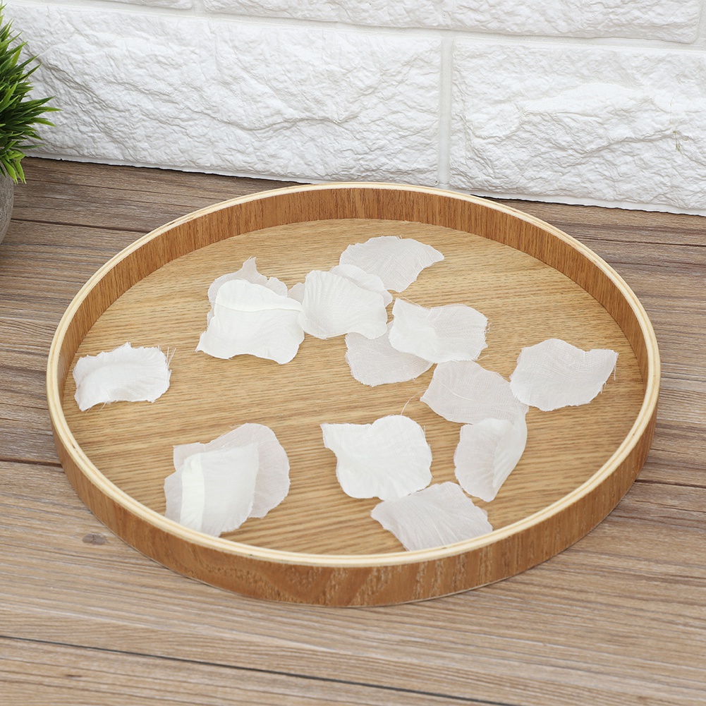 Wooden Serving Tray Tea Plate  - Cake Board Round avaliação e preço