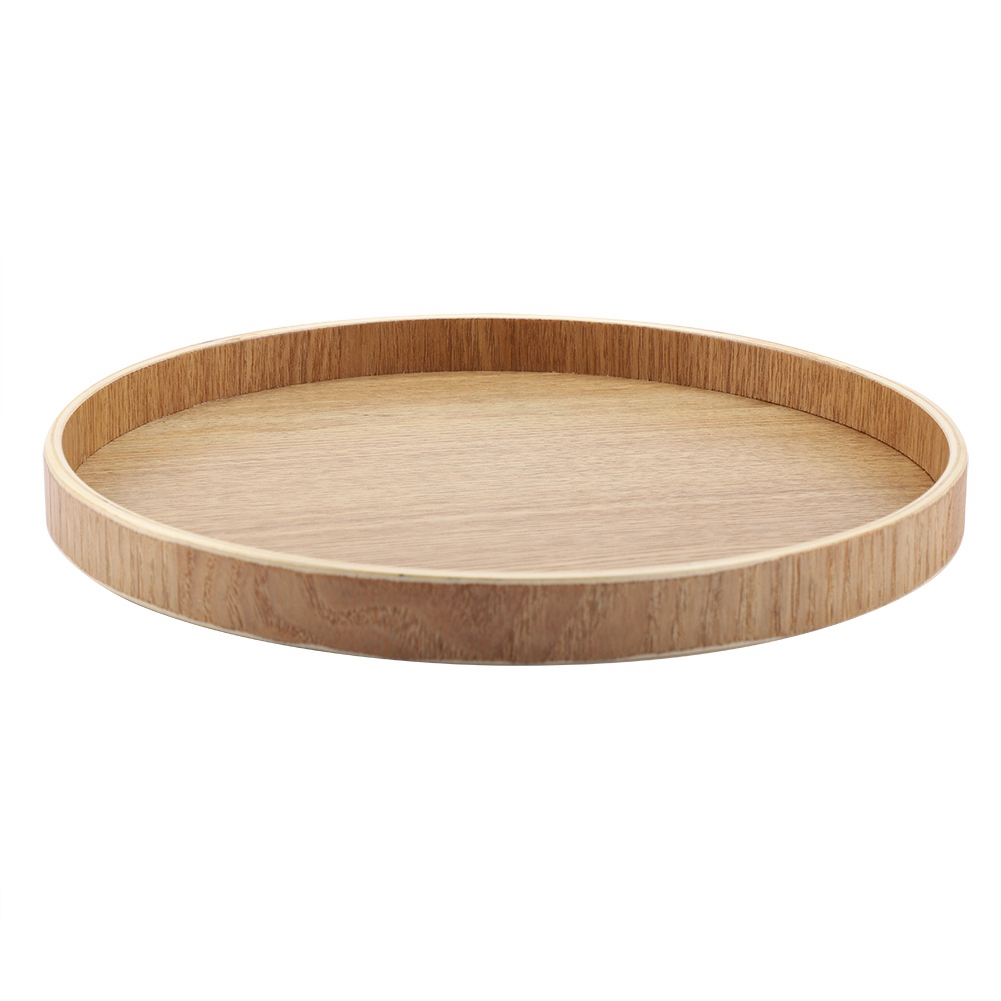 Wooden Serving Tray Tea Plate  - Cake Board Round avaliação e preço