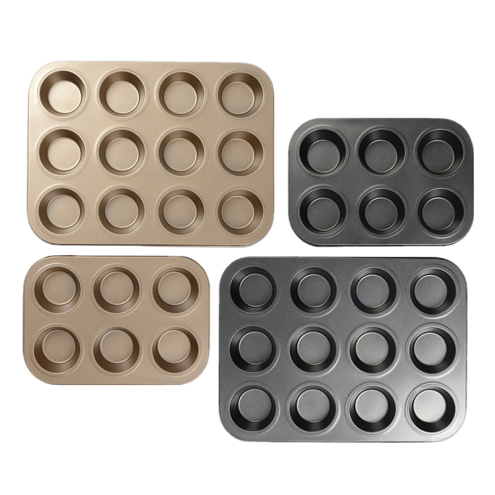 4/6/9/12Holes DIY Non-Stick Ca - Kitchen Oven Baking Pans avaliação e preço