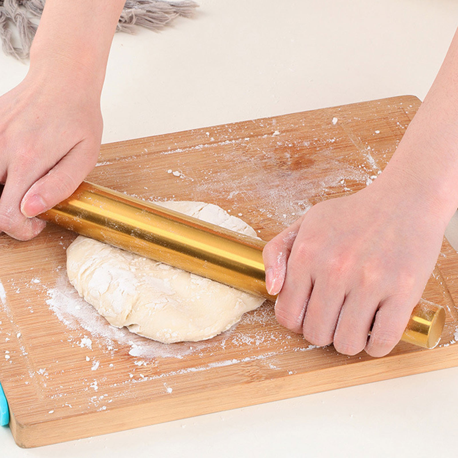 Gold Rolling Pin Baking Tool C - Kitchen Roll Baking avaliação e preço