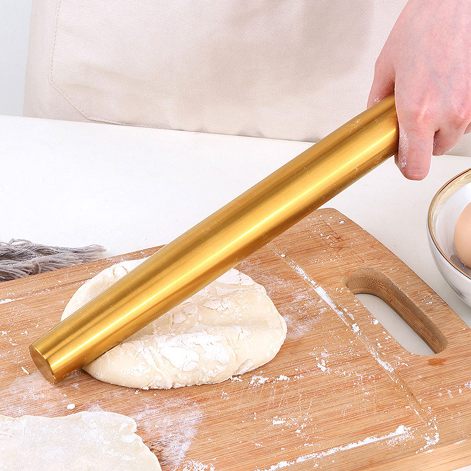 Gold Rolling Pin Baking Tool C - Kitchen Roll Baking avaliação e preço