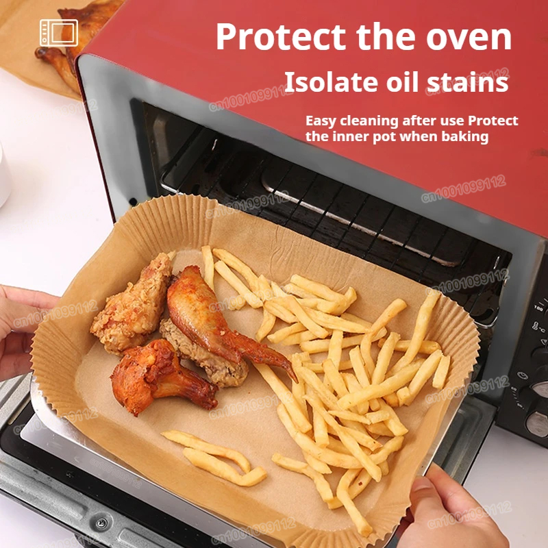 100/50PCS Rectangle Air Fryer  - Kitchen Oven Baking Pans avaliação e preço