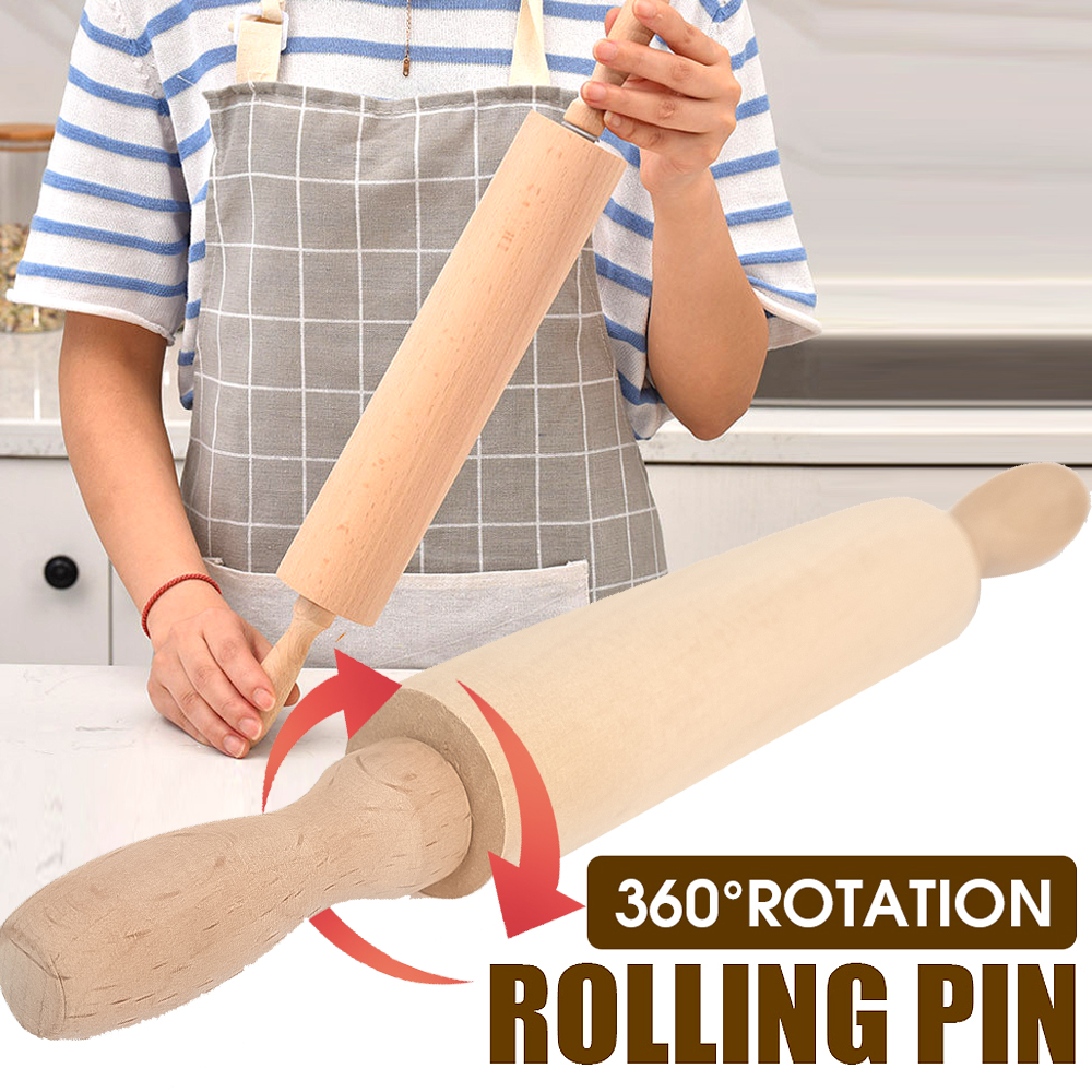 1Pcs Wooden Rolling Pin Househ - Kitchen Roll Baking avaliação e preço