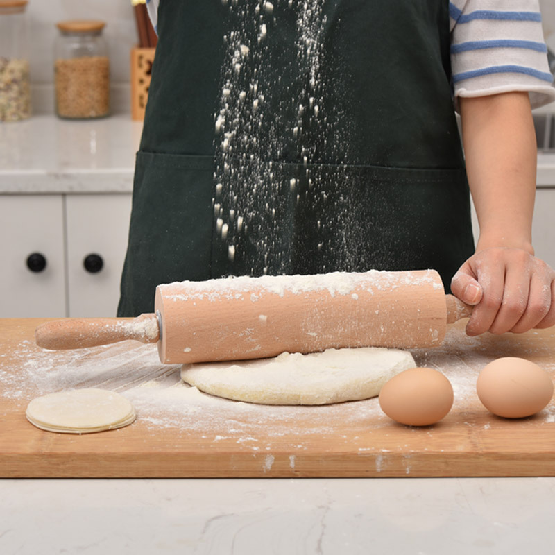 1Pcs Wooden Rolling Pin Househ - Kitchen Roll Baking avaliação e preço