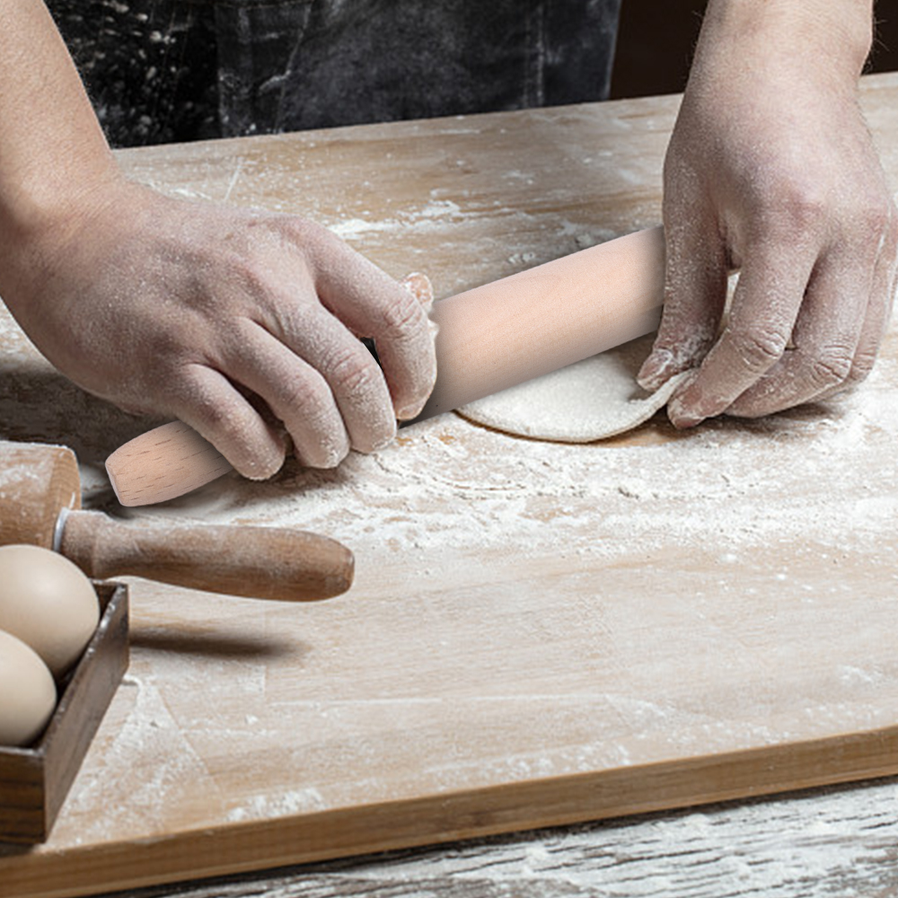 1Pcs Wooden Rolling Pin Househ - Kitchen Roll Baking avaliação e preço