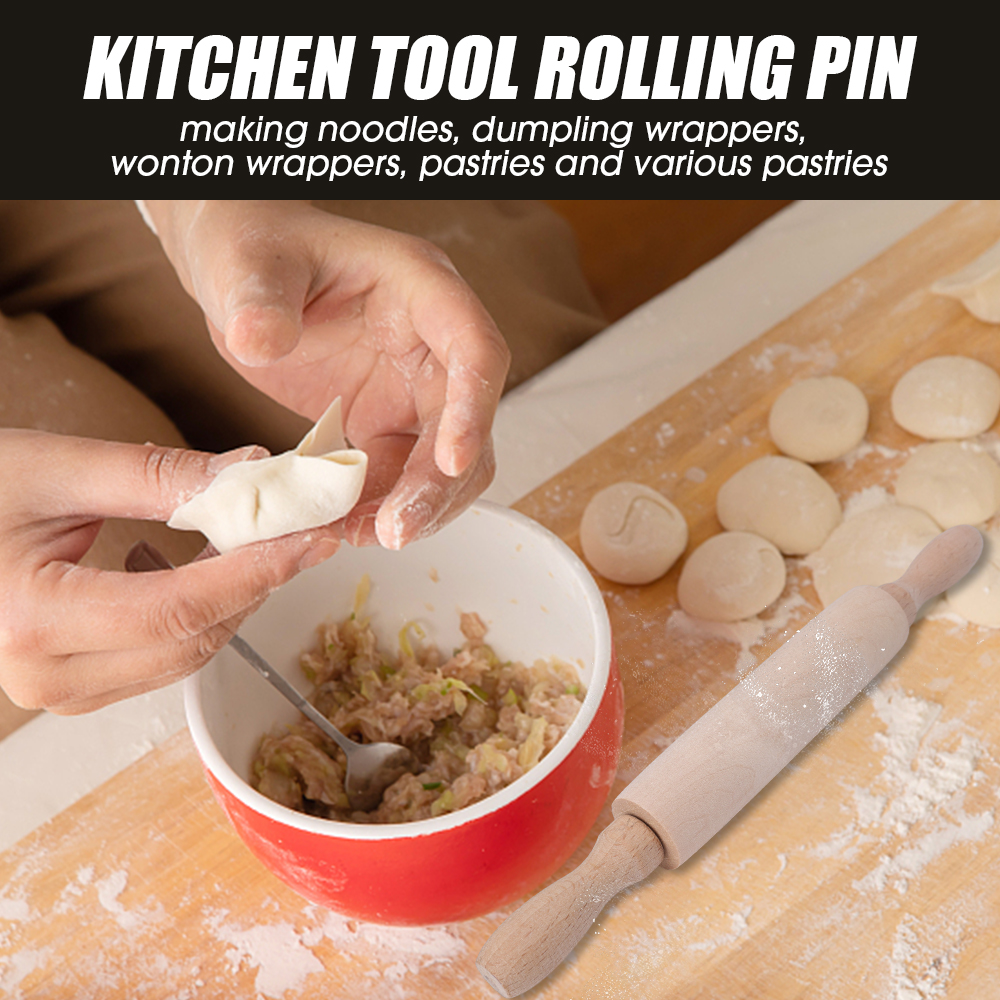 1Pcs Wooden Rolling Pin Househ - Kitchen Roll Baking avaliação e preço