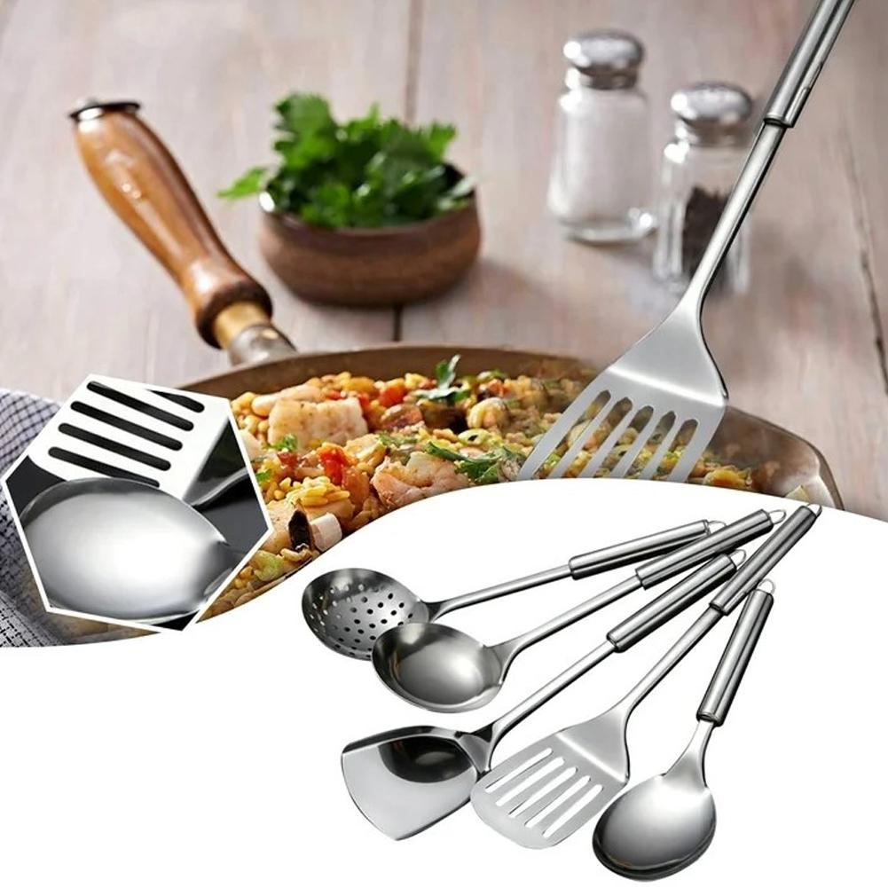 5PCS/SET Stainless Steel Pract - Offset Spatula Set avaliação e preço