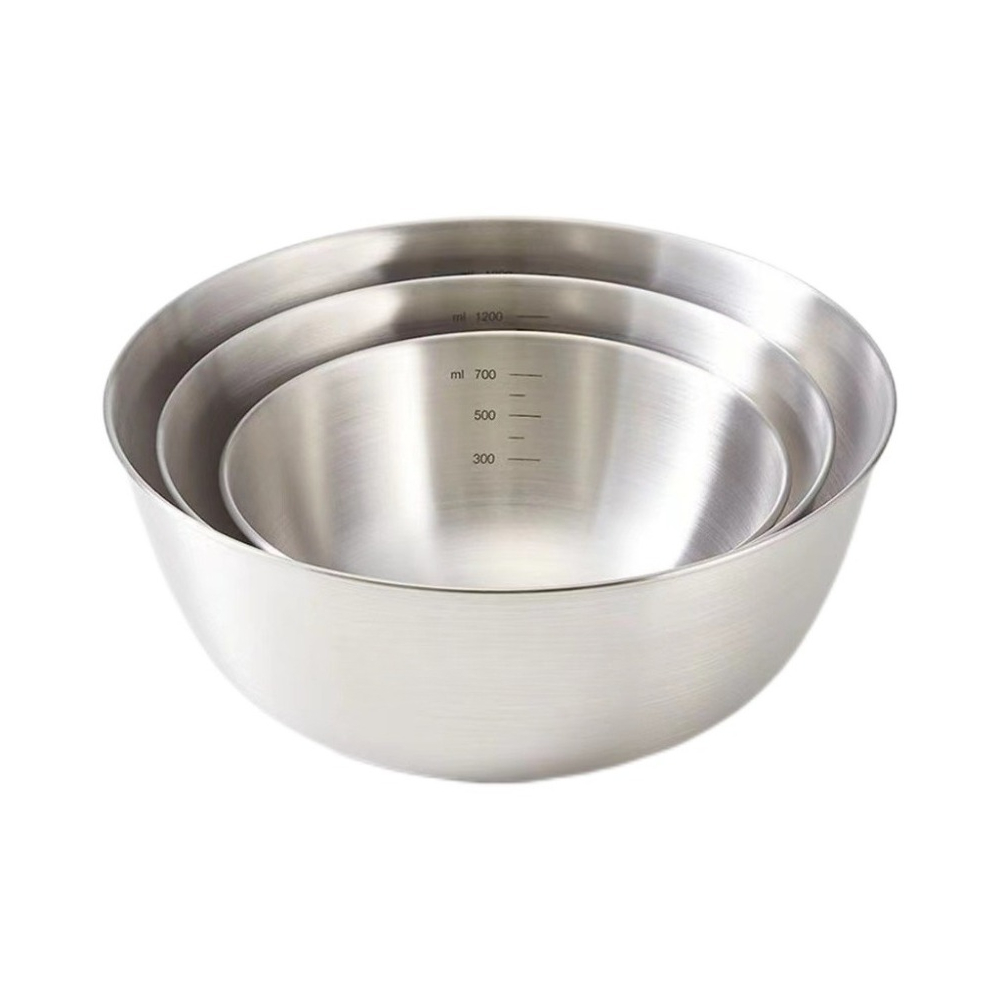 3pcs Stainless Steel Bowl Set  - Kitchen Baking Essentials avaliação e preço