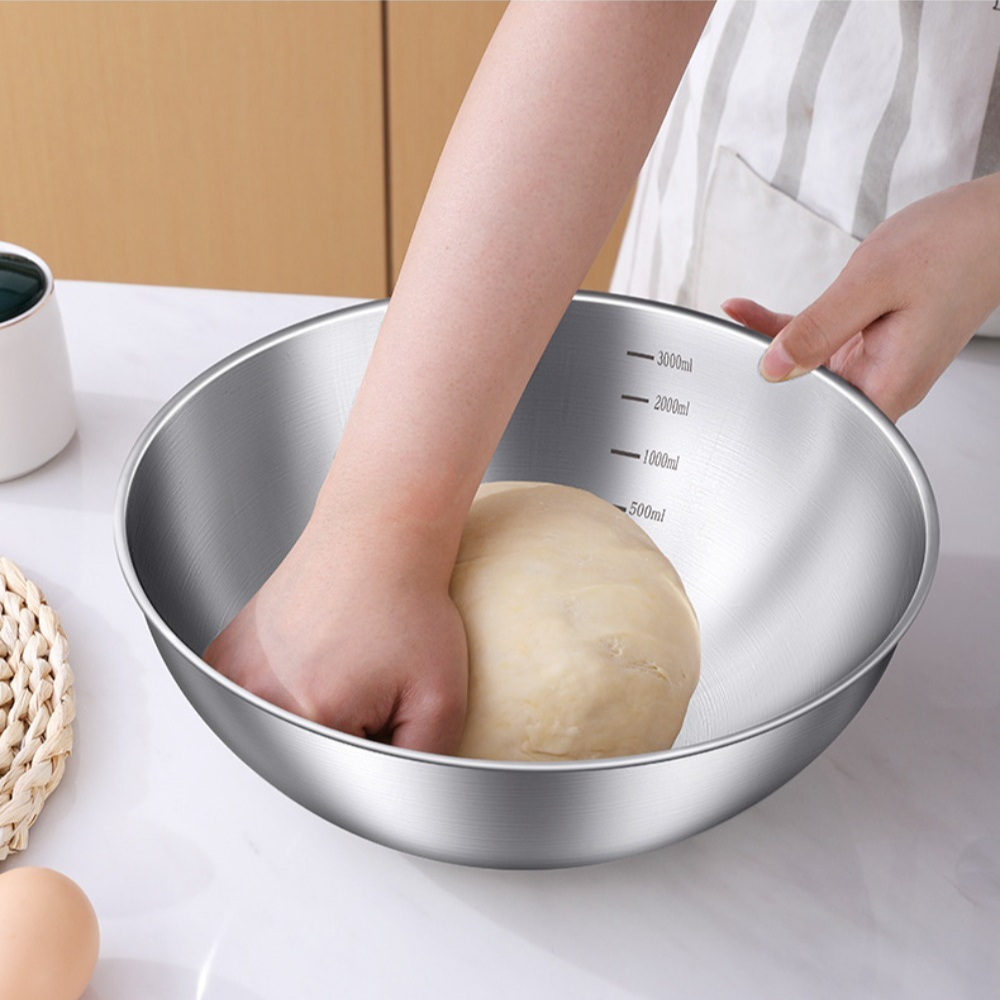 3pcs Stainless Steel Bowl Set  - Kitchen Baking Essentials avaliação e preço