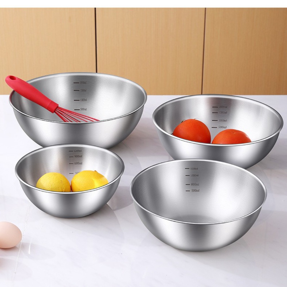 3pcs Stainless Steel Bowl Set  - Kitchen Baking Essentials avaliação e preço