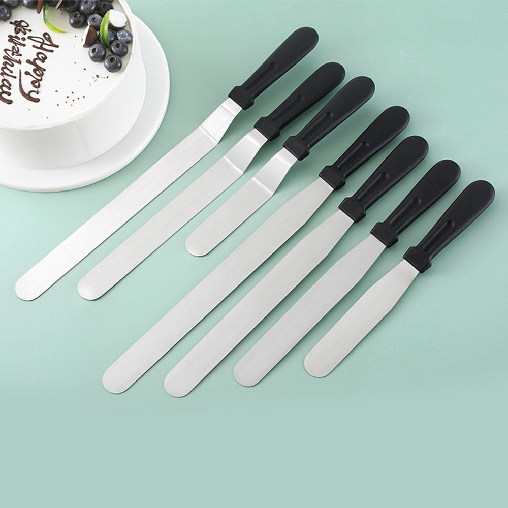 1PC Stainless Steel Cake Scrap - Offset Spatula Set avaliação e preço