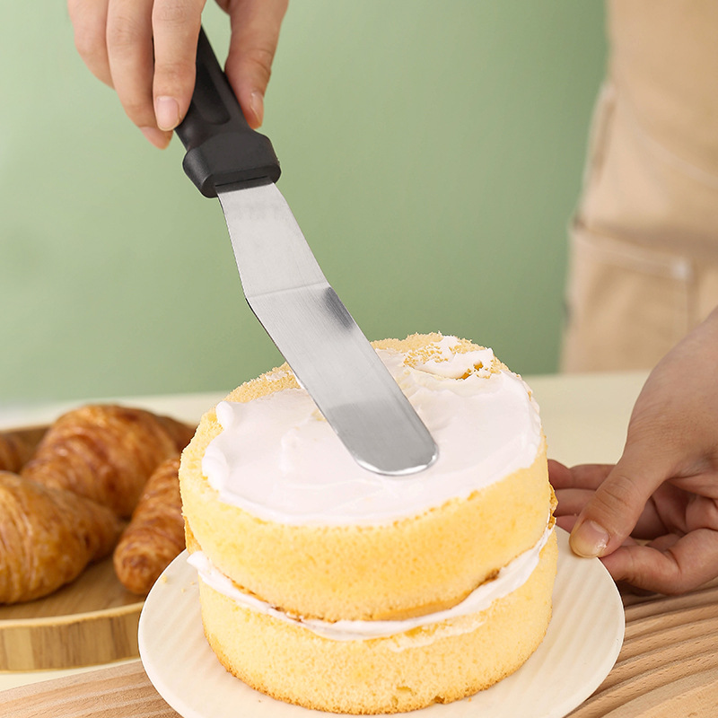 1PC Stainless Steel Cake Scrap - Offset Spatula Set avaliação e preço