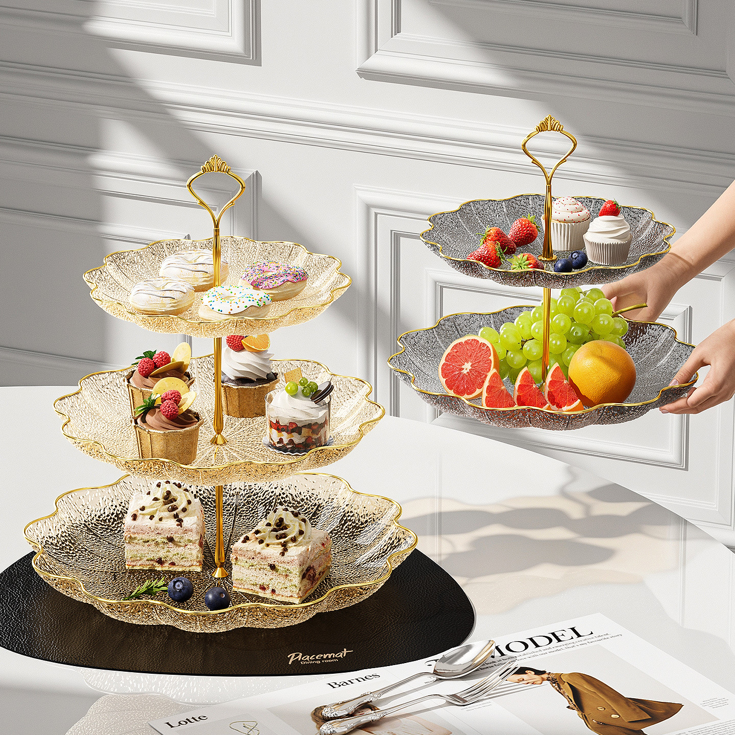 Light Luxury Fruit Plate, Mult - Cake Board Round avaliação e preço