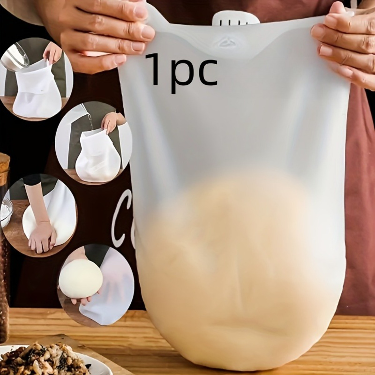 1Pc Reusable Silicone Knead Do - Kitchen Baking Mess avaliação e preço