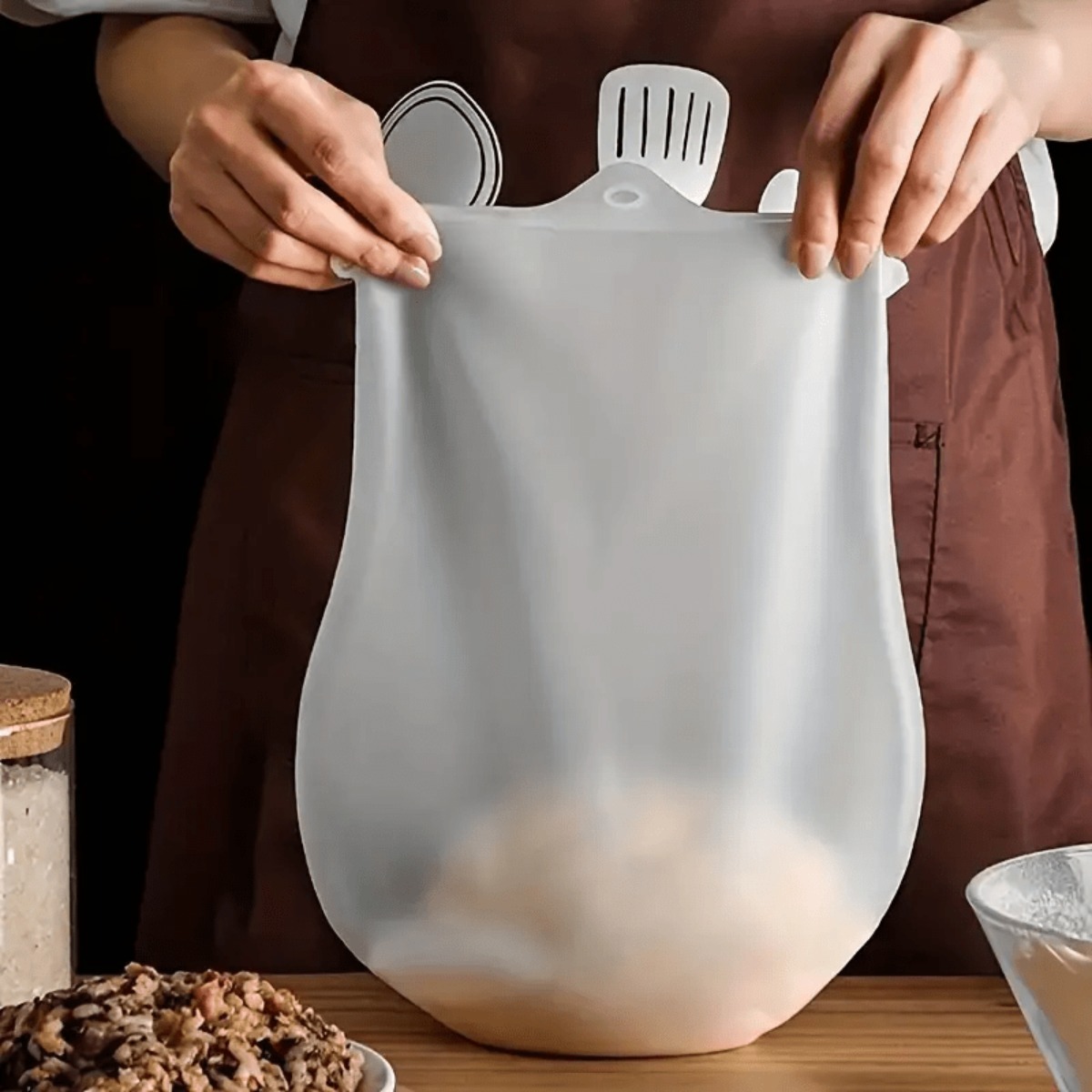 1Pc Reusable Silicone Knead Do - Kitchen Baking Mess avaliação e preço