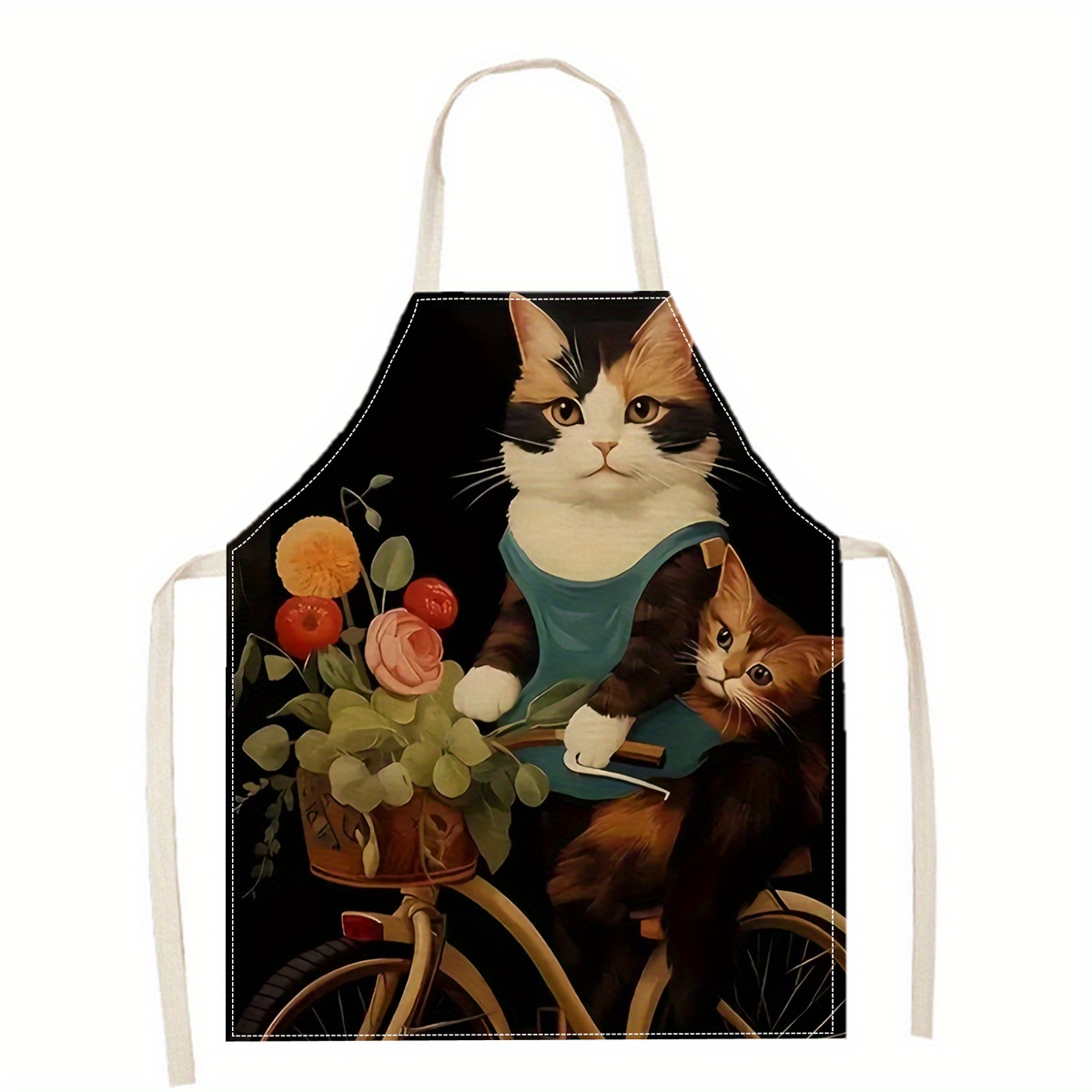 Linen Apron Funny Cat Sunglass - Kitchen Baking Gift Ideas avaliação e preço