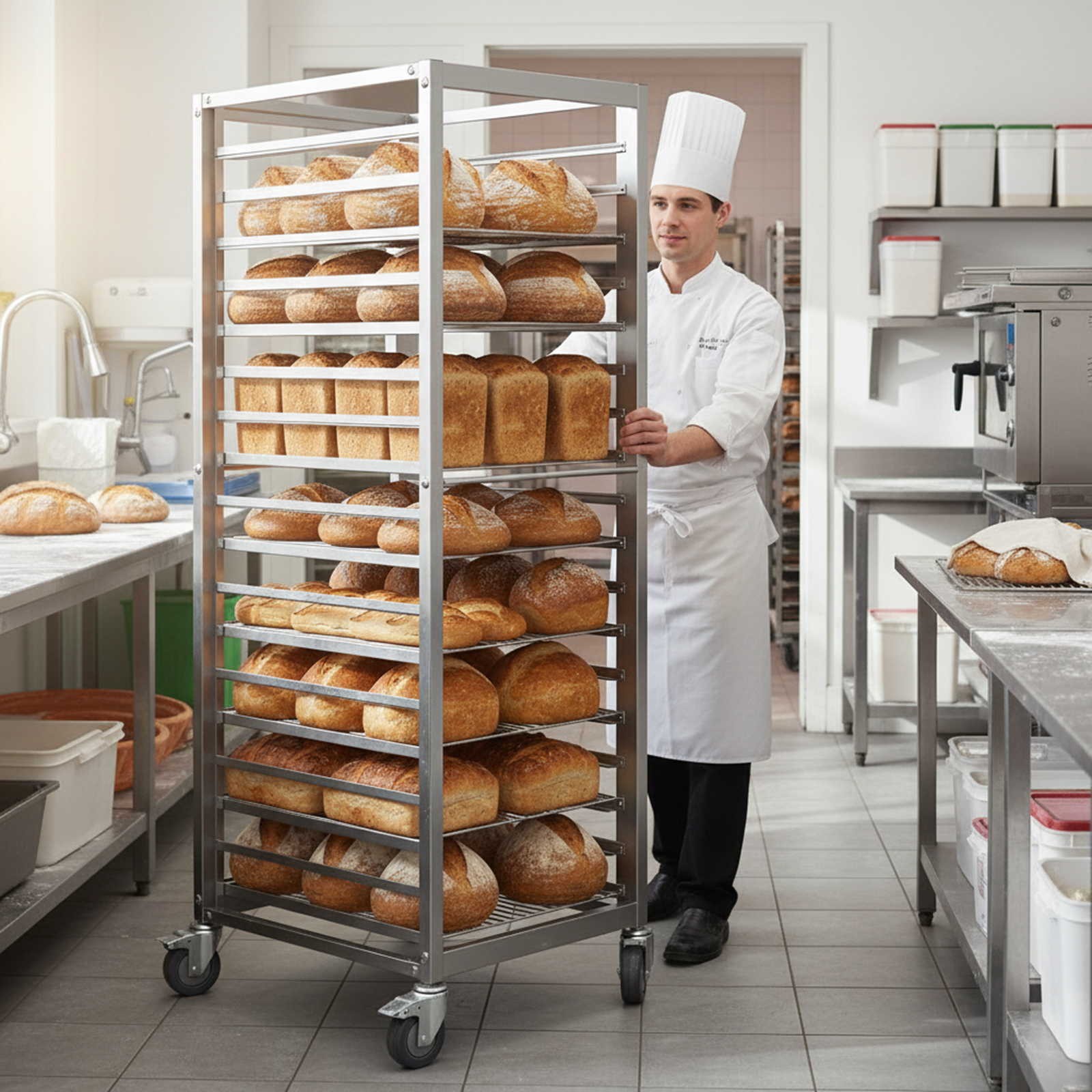18 Tier Aluminum Commercial Ki - Kitchen Roll Baking avaliação e preço