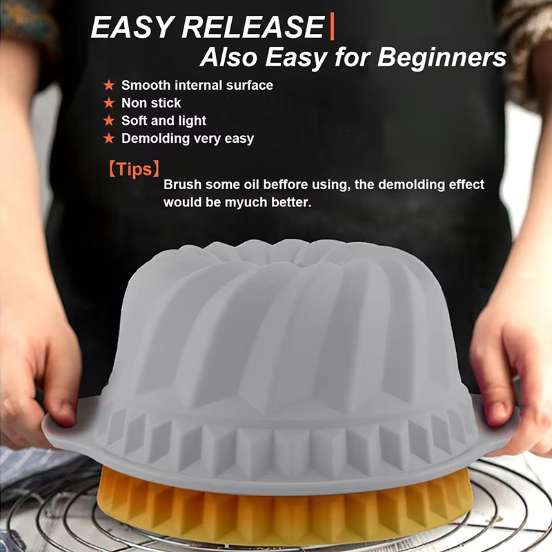 Silicone Fluted Cake Pans Non- - Kitchen Oven Baking Pans avaliação e preço
